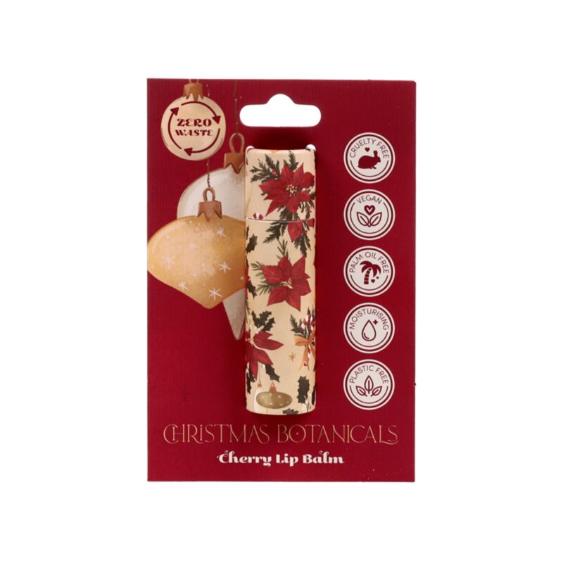 Stick à lèvres en papier de Noël botanique