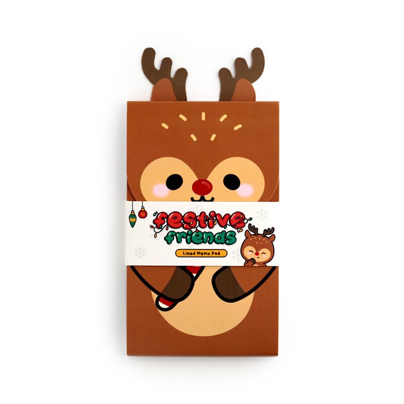 Christmas Festive Amis Rudolph Flip Open Memoblok