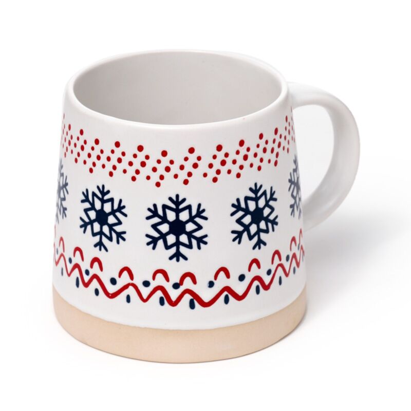 Tasse de grès flocon de neige