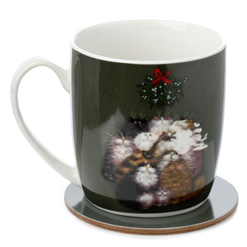 Kim Haskins 12 chats pour la tasse de porcelaine de Noël