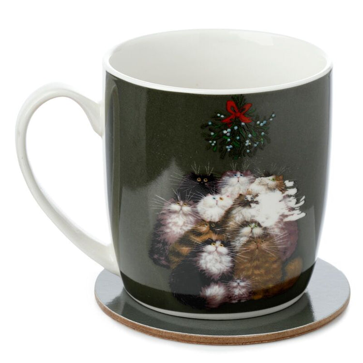 Kim Haskins 12 chats pour la tasse de porcelaine de Noël
