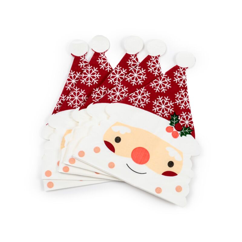 Christmas Santa Santa Pack de 12 festerservets de papier à 3 couches