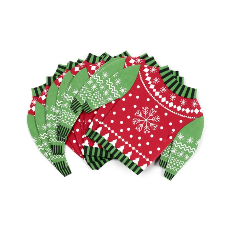 Suit de chandail de Noël de 12 siestes en papier de 3 couches