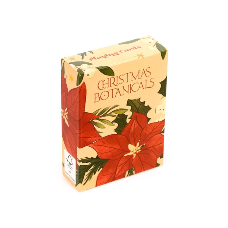 Jeu de carte de cartes de cartes à jeu de Noël botanique