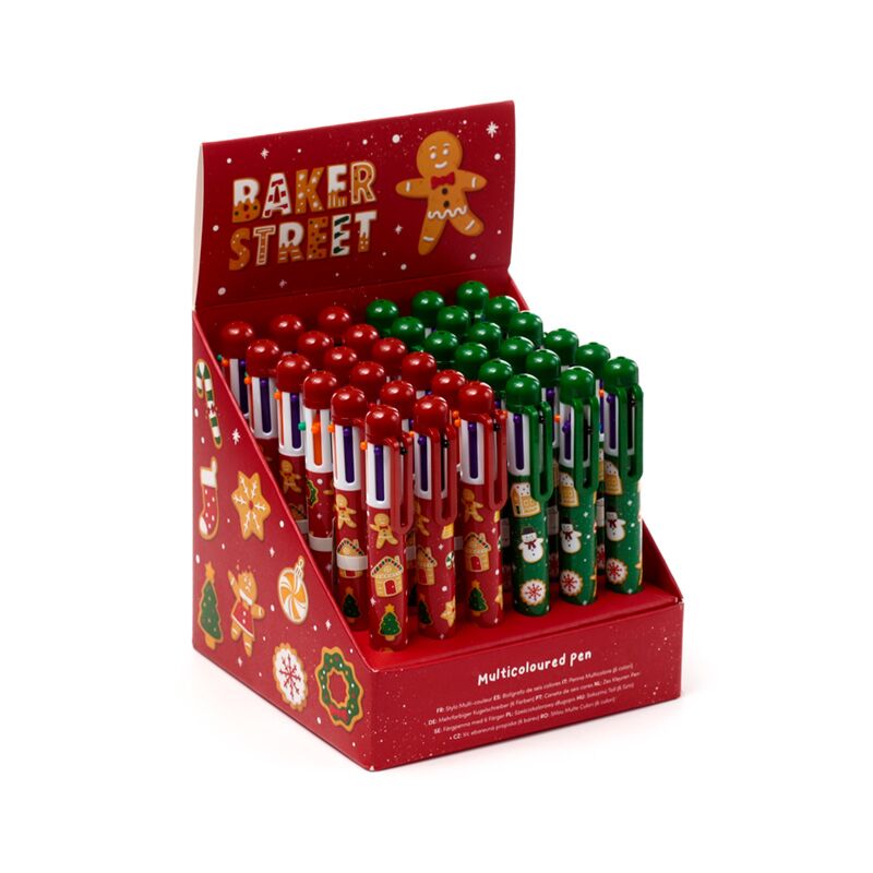Christmas Baker Street Multi-Colord Pen (6 couleurs)