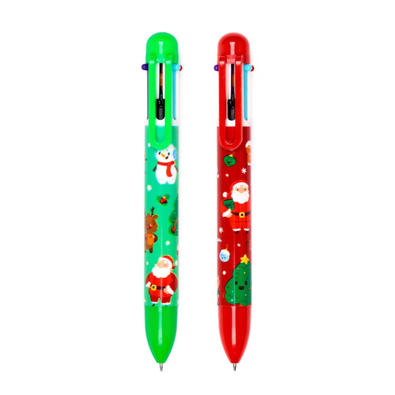 Stylo multi-colorant Jingle Christmas (6 couleurs)