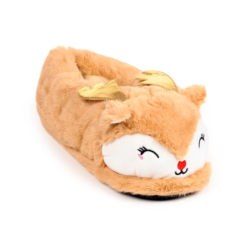Chaussons rennes de Noël Jingle (unisexe taille unique)