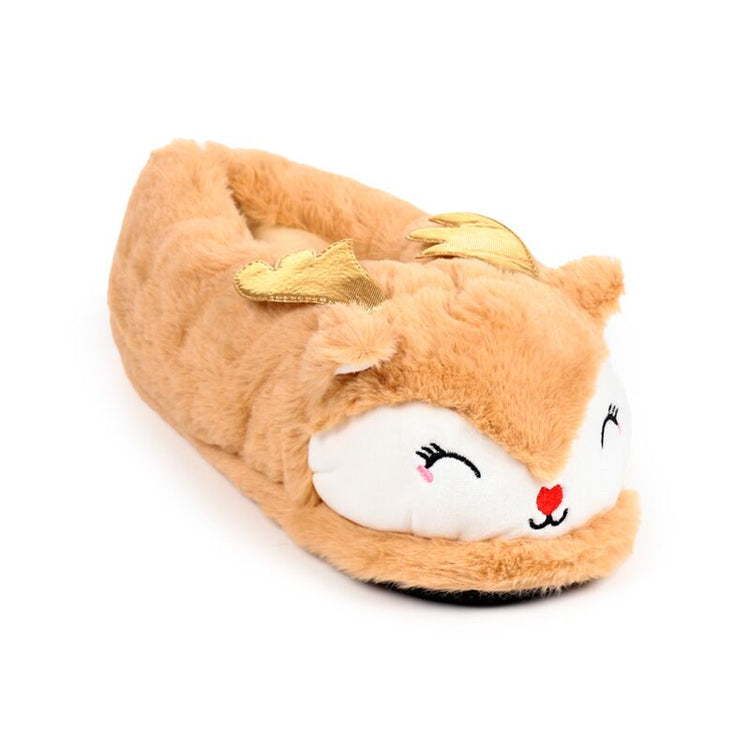 Chaussons rennes de Noël Jingle (unisexe taille unique)