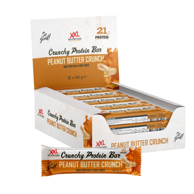 Barre protéinée croquante Xxl nutrition croquante au beurre de cacahuète (12x 60gr)