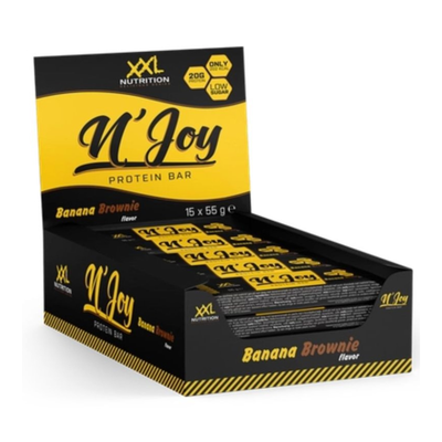 Barre protéinée Xxl nutrition n'joy brownie banane (15x 55g)