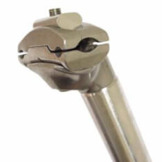 tige de selle fixe 27 x 350 mm aluminium argent