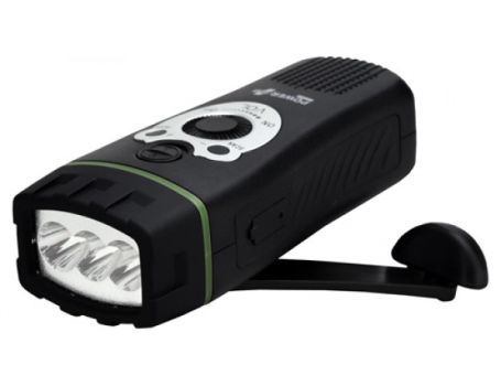 Radio Powerplus et lampe de poche embrassant le loup