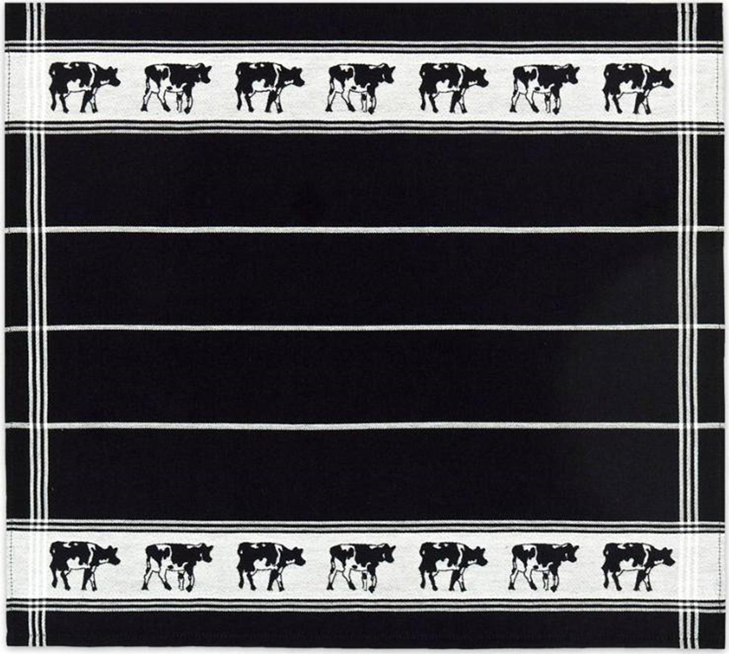 Ddddd torchon vache noir et blanc 60x65cm 6 pièces