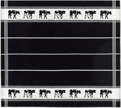 Ddddd torchon vache noir et blanc 60x65cm 6 pièces