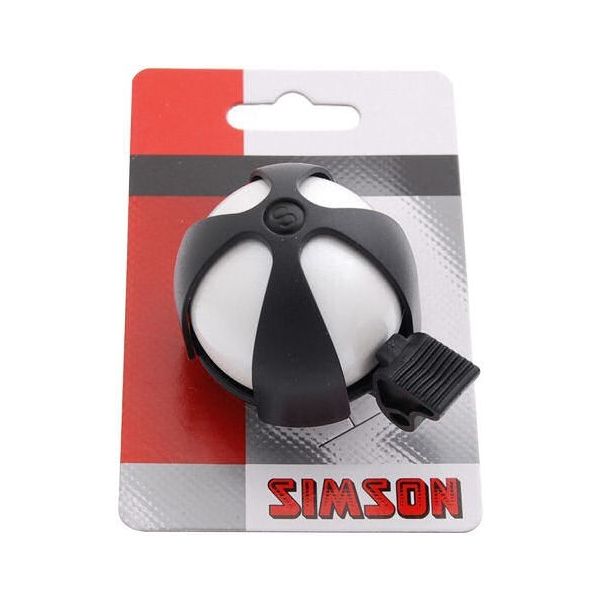 Cloche à vélo Simson Sport blanc-noir sur carte