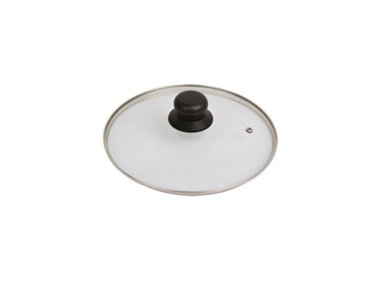 Couvercle en verre Hhcp avec anneau en acier inoxydable 28cm