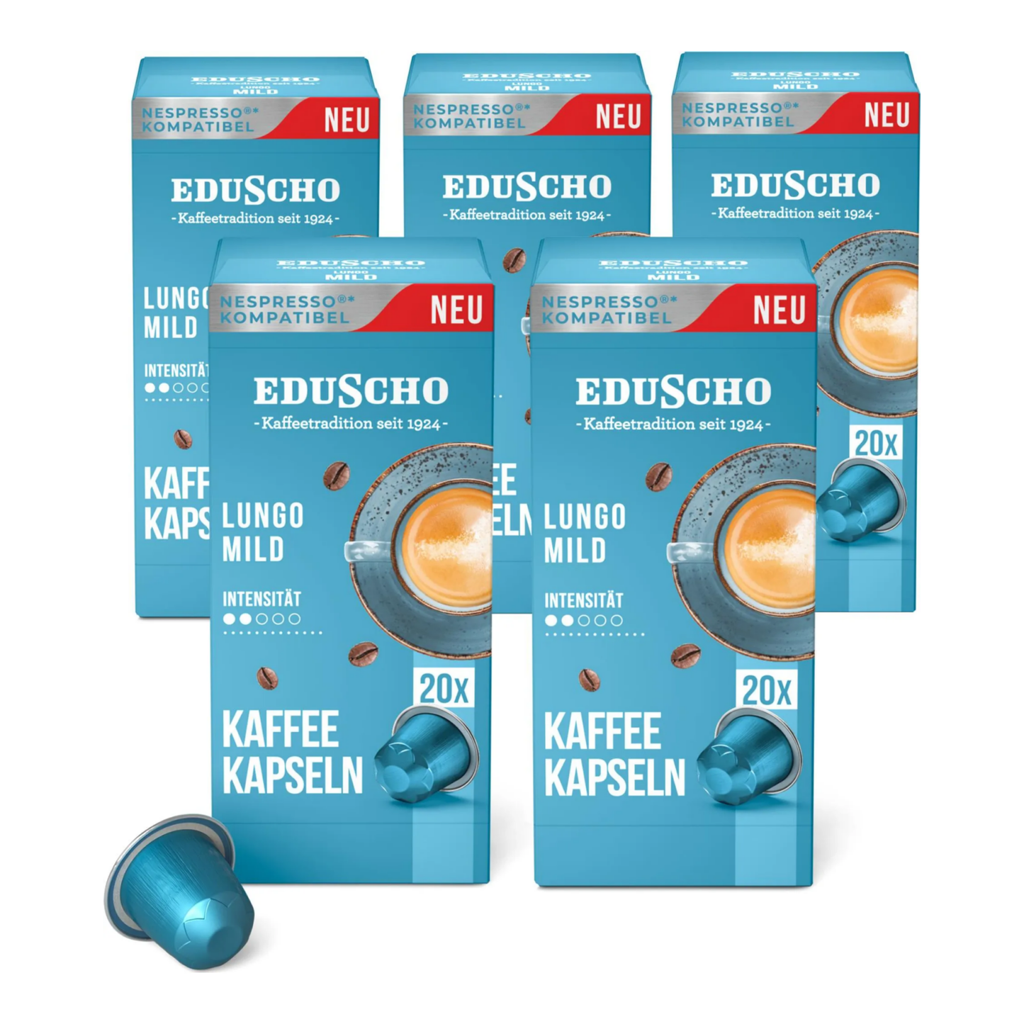 Tasses douces Eduscho edu Lungo (5x 20 tasses)