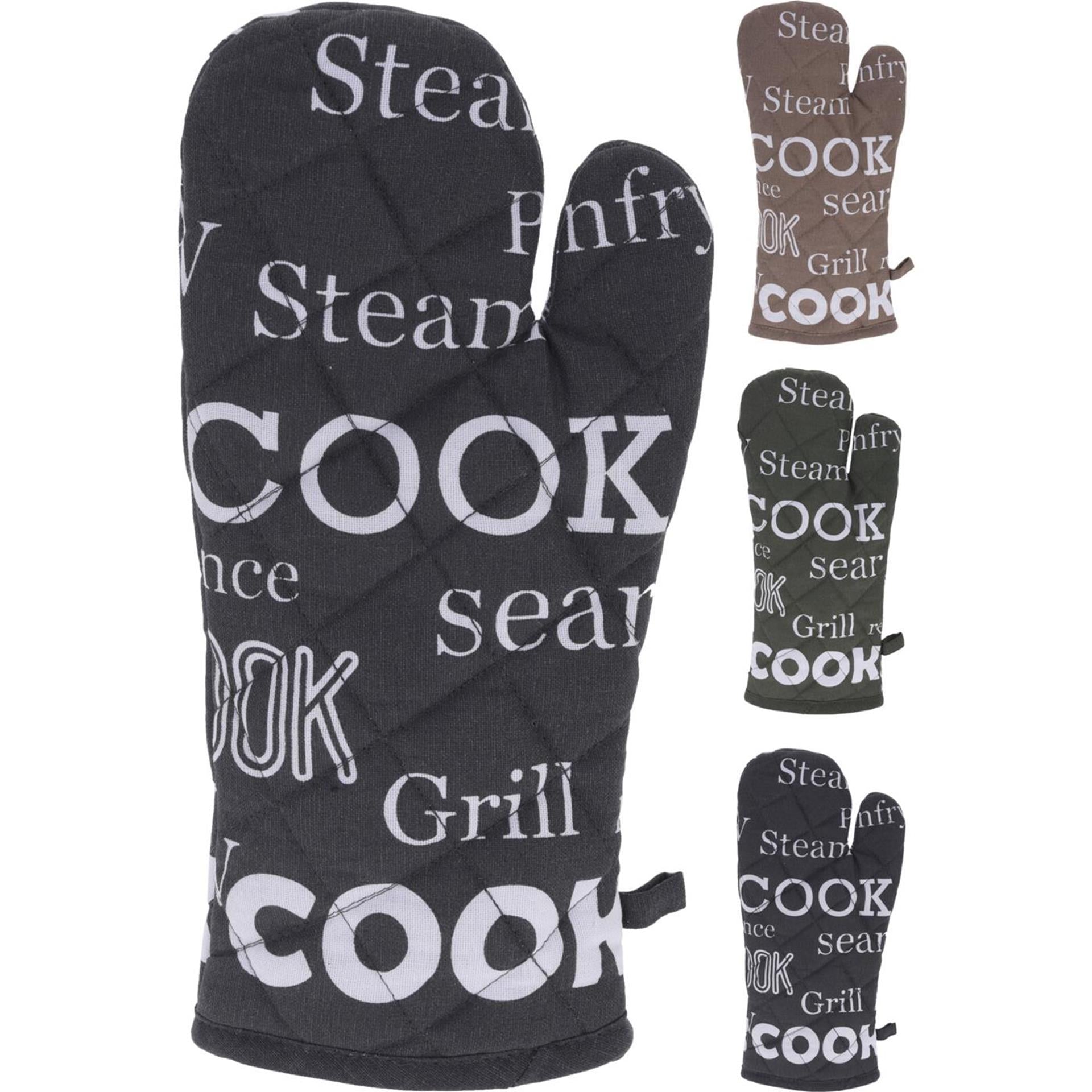 Excellent gant de cuisine pour articles ménagers avec texte 18x32cm