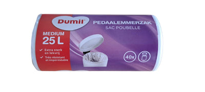 Sacs poubelle à pédale Dumil 25l rouleau de 40 pièces