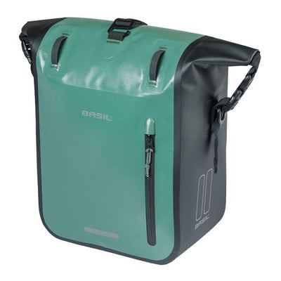 Basil sac de vélo simple rivo m bâche mik 12-15l 14 x 25 x 38 cm - vert noir