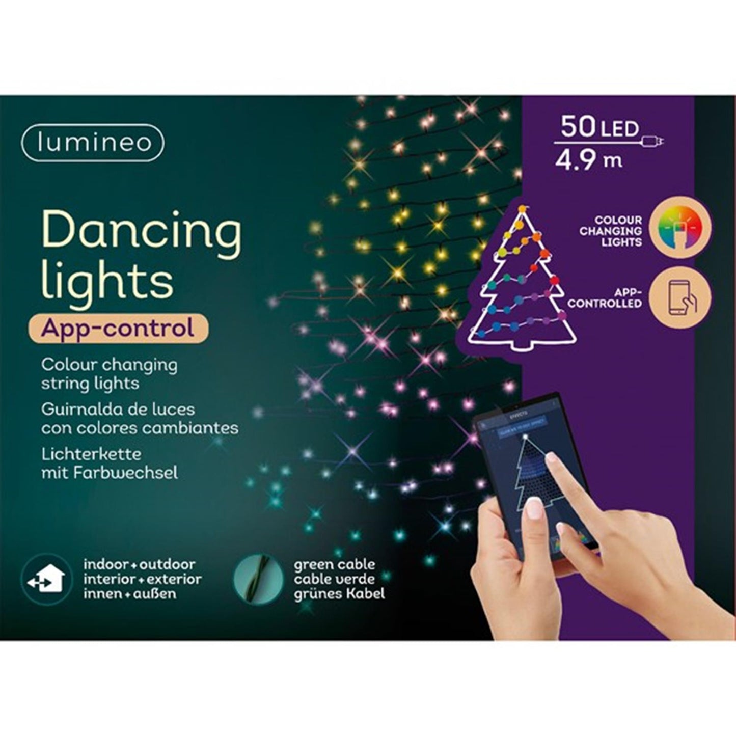 Contrôle par application de lumières de Noël Lumineo 50 LED