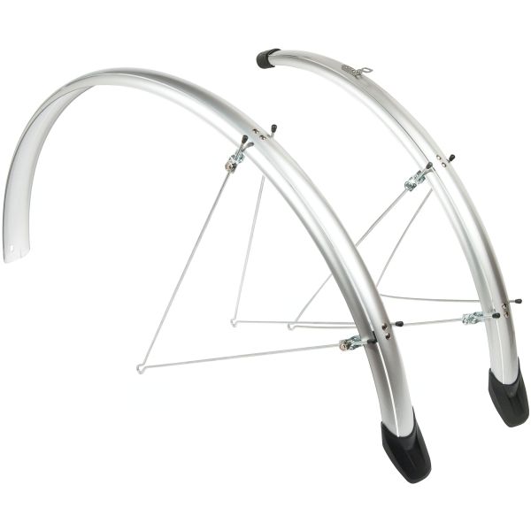 Jeu de garde-boue Eurofender Elegance 28 x 46 mm - argenté