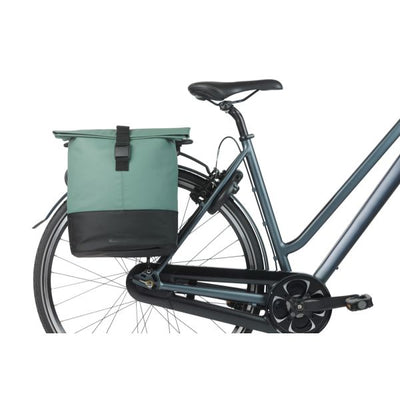 Sacoche de vélo double Basil Cove 28-32l 14 x 29 x 36 cm - vert noir