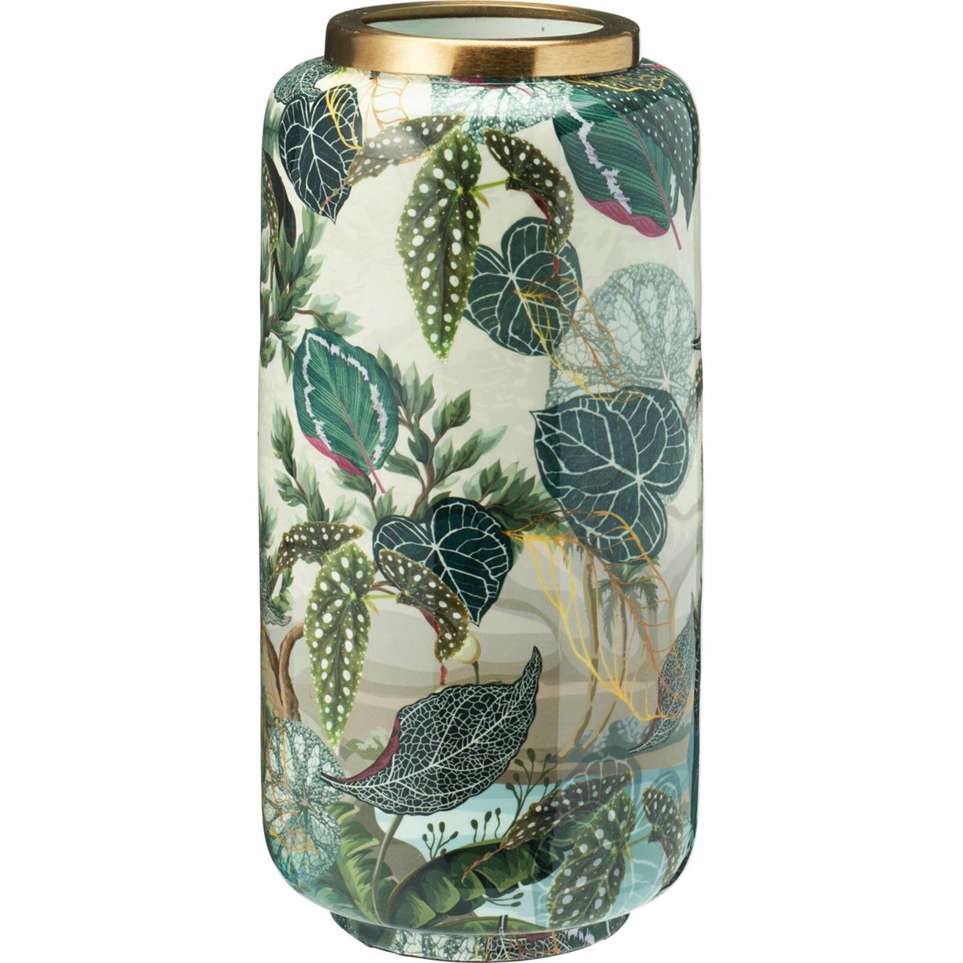 Vase déco imprimé jungle 30cm