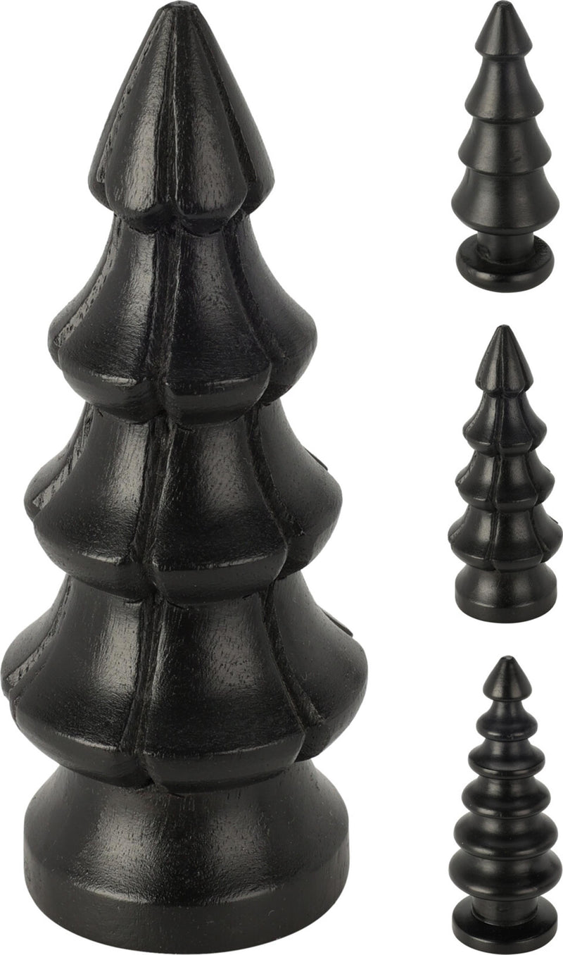 Home styling Sapin de Noël en bois de manguier h15cm noir