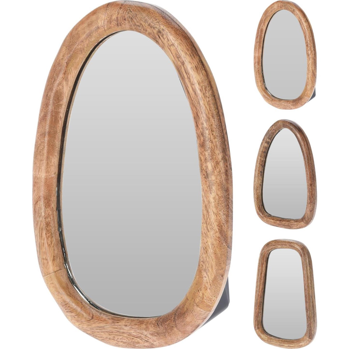 Miroir de décoration bois 25cm