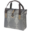 Basil Elegance Fietshopper, animal vert, repliement de retenue à l'eau, sangle à main en polaire, 20-26L, taupe