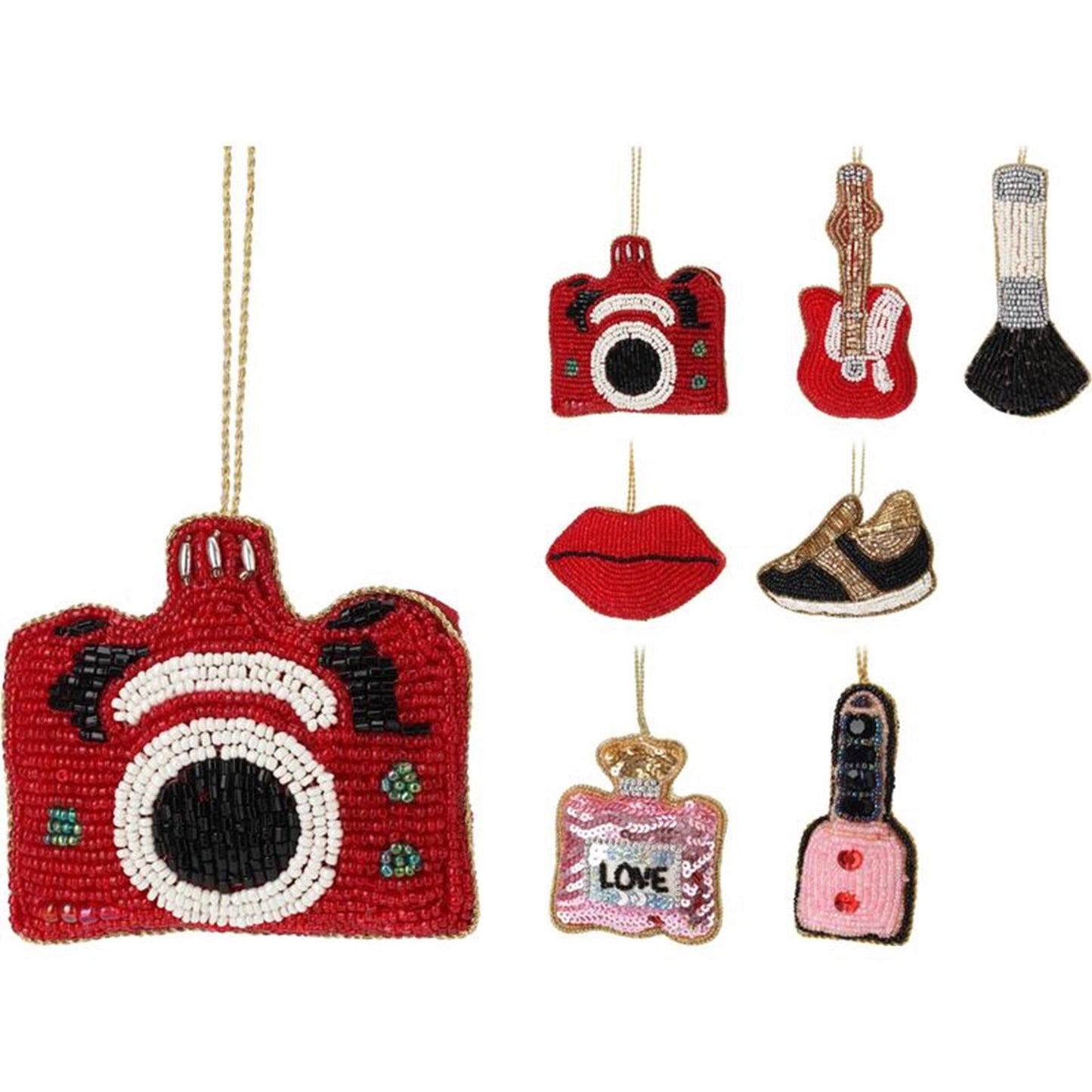 Home style pendentif de Noël perles paillettes et glamour