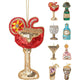 Figurines suspendues de noël, style maison, boissons, 10cm