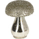 Image de décoration en verre champignon 8x10cm argent