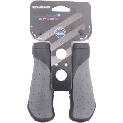 Edge Ergo City Poignées de vélo - 135 mm - Gris noir