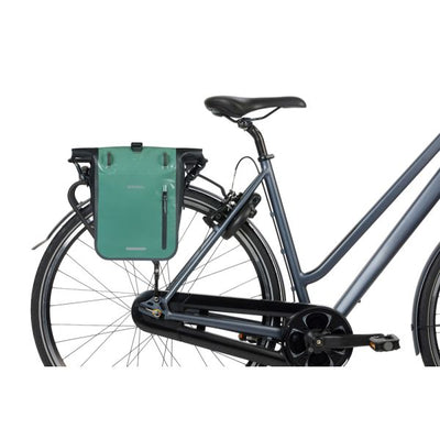 Basil sac de vélo simple rivo m bâche mik 12-15l 14 x 25 x 38 cm - vert noir