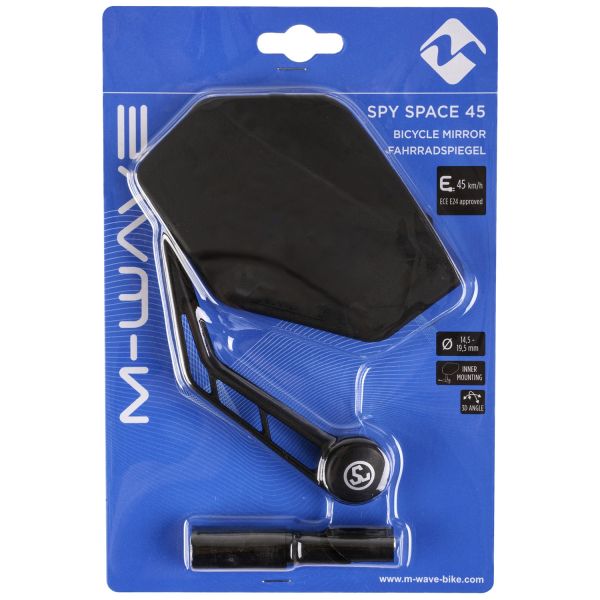 M-Wave Miroir vélo SpySpace45 e-bike 130 mm noir gauche