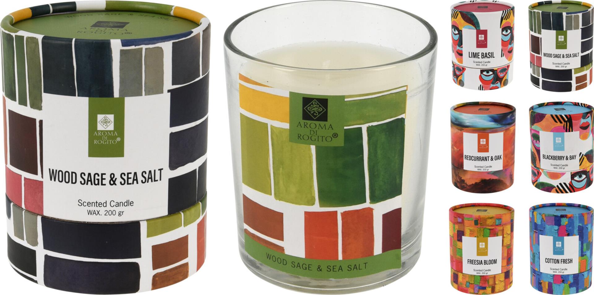 Bougie parfumée déco en verre, 8x9cm