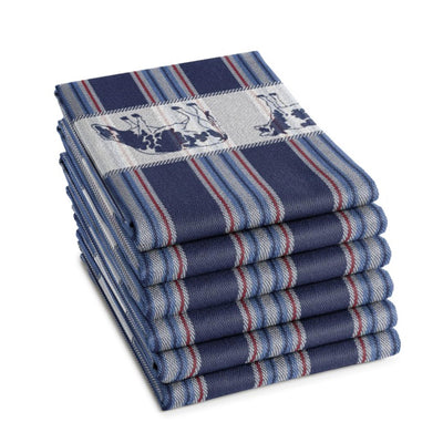 Ddddd torchon bleu frison 60x65cm 6pcs