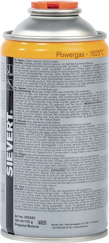 Cartouche de gaz à vis Sievert | 175 g 300 ml 1925 degrés Celsius | 1 pièce - 220383 220383