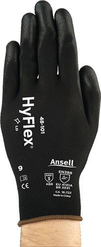 Gant Ansell | taille 10 noir | et 388 psa catégorie ii | nylon avec polyuréthane | 12 paires - 48-101-10 48-101-10