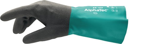 Gant chimique Ansell | taille 9 vert bouteille gris anthracite | et 388, et 374, et 1149 | psa catégorie iii | 12 paires - 58-430-9 58-430-9