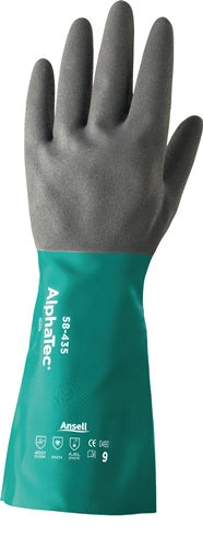 Gant chimique Ansell | taille 9 vert d'eau gris anthracite | et 388, et 374, et 1149 | psa catégorie iii | 12 paires - 58-435-9 58-435-9
