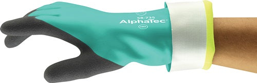 Gant chimique Ansell | taille 9 vert | et 388, et 374 | psa catégorie iii | 6 paires - 58-735-9 58-735-9