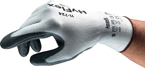 Gant résistant aux coupures Ansell | taille 10 blanc gris | et 388 psa catégorie ii | transporteur m.intercept fil technique m.pu | 12 paires - 11-724-10 11-724-10