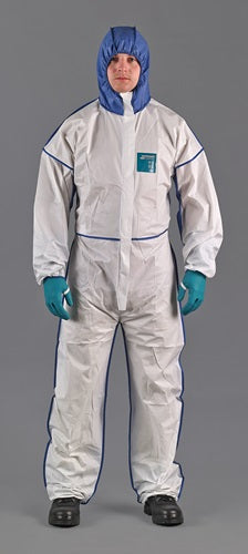 Salopette de sécurité Ansell | taille l | blanc bleu | psa catégorie iii | 1 pièce - wn18b-00195-04 wn18b-00195-04