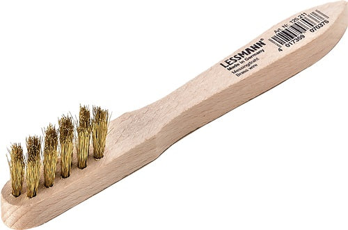 Brosse pour bougies d'allumage Lessmann | longueur 150 mm | Fil de laiton ondulé de 0,15 mm | trois rangées | sac | 1 pièce - 125211 125211