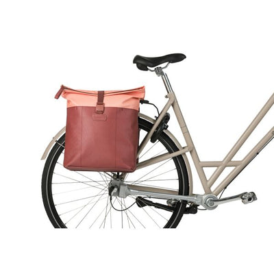 Sacoche de vélo double Basil vive mik 28-35l 14 x 30 x 38 cm - rose bordeaux