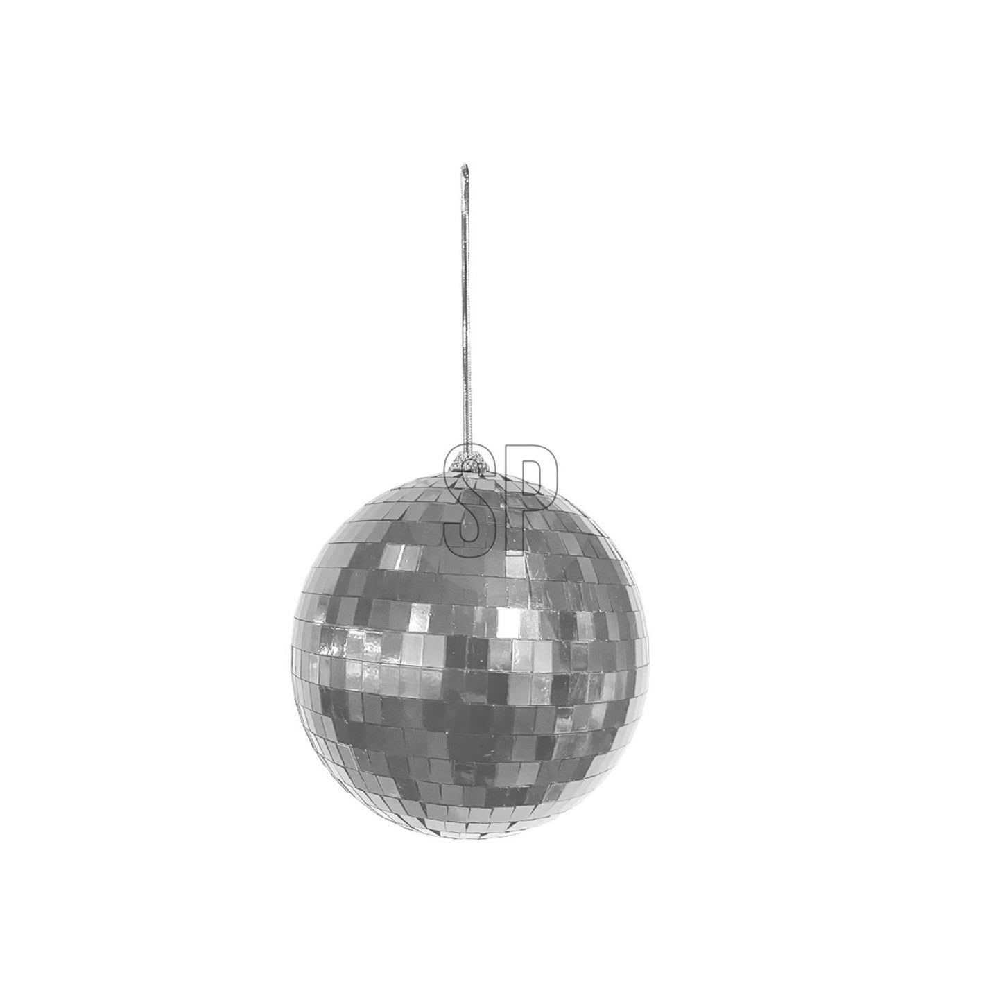 Boule de Noël boule à facettes 15 cm argentée