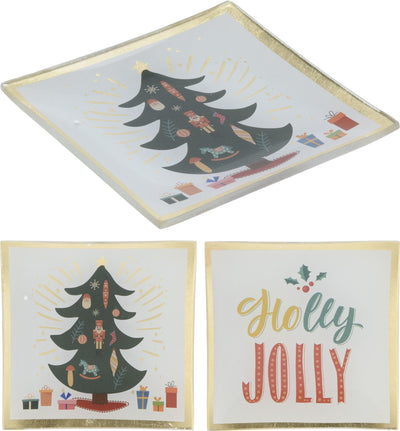 Panneau de style pour la maison, verre de noël, 10x10cm, texte d'arbre de noël